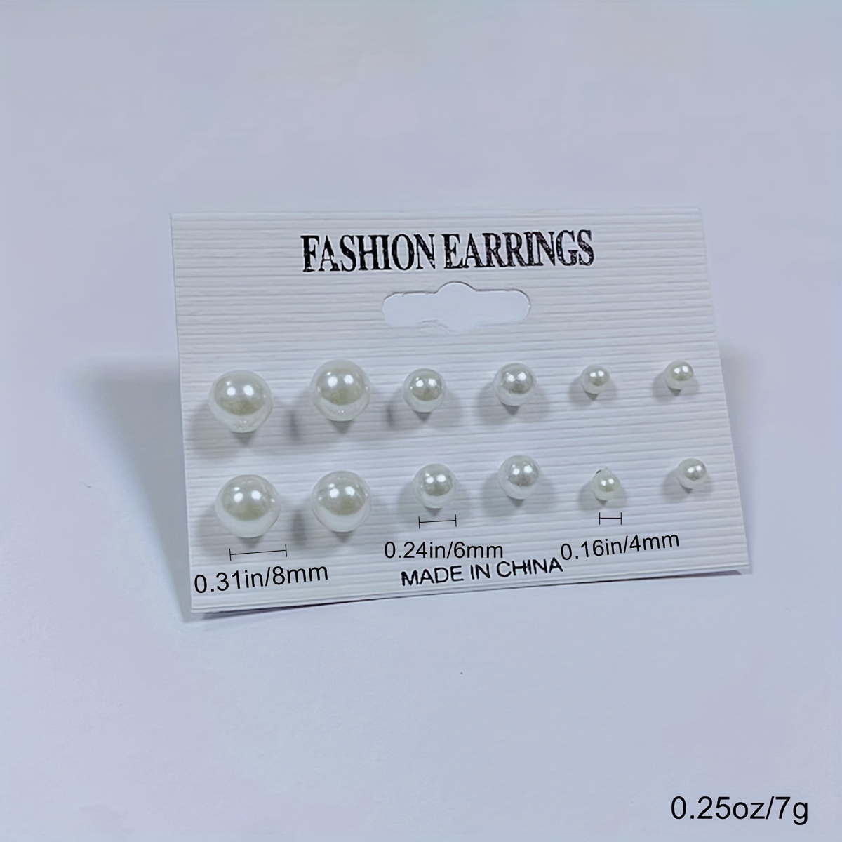12 Pairs Women's Imitation Pearl Stud Earrings Set, Daily Wear